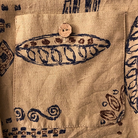 Vintage 80's Abstract Patterned Button Down Shirt - Picture 4 of 5